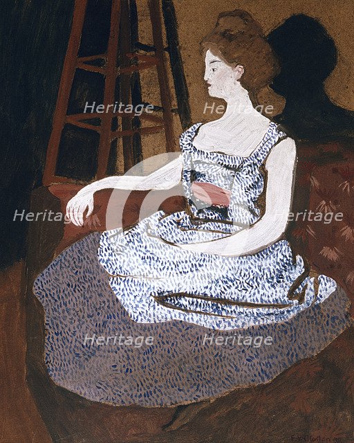 Misia Godebska-Natanson. Artist: Vallotton, Felix Edouard (1865-1925)