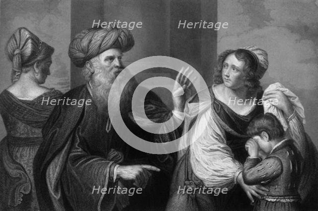 'Wherefore she said unto Abraham, cast out this bondwoman and her son', 18th-19th century. Creator: J Jenkins.