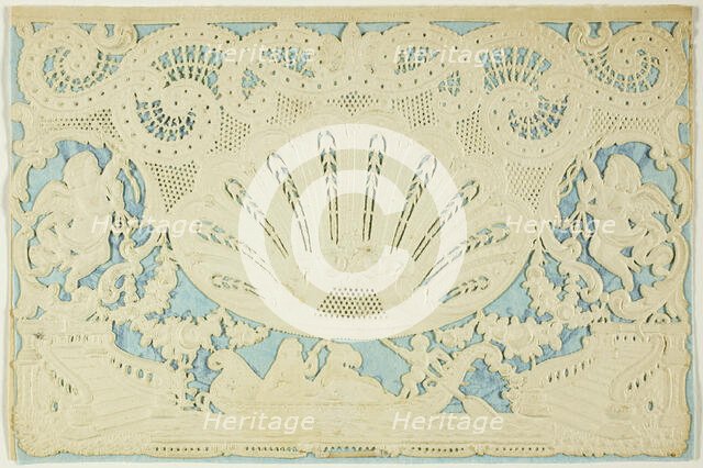 Untitled Valentine (Large Pink Flower), c.1860. Creator: Unknown.