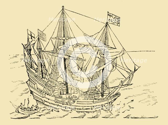 'An English Ship in the Armada Fight', c1930. Creator: Unknown.