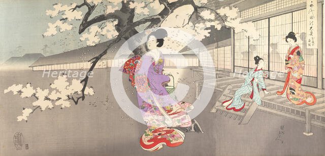 Chiyoda Castle (Album of Women), 1895., 1895. Creator: Chikanobu Yoshu.