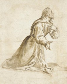 Kneeling Monk, 17th century. Creator: Unknown.
