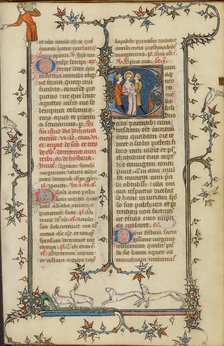 Initial B: The Arrest of Saint Agnes; Breviary, about 1320-1325. Creator: Unknown.