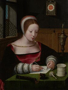 Mary Magdalene Writing, 1st half of 16th century. Creator: Master of the Female Half-Lengths.