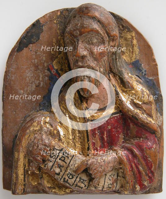 Miniature Relief of Hebrew Prophet Isaiah with Scroll, 1200-1225. Creator: Unknown.