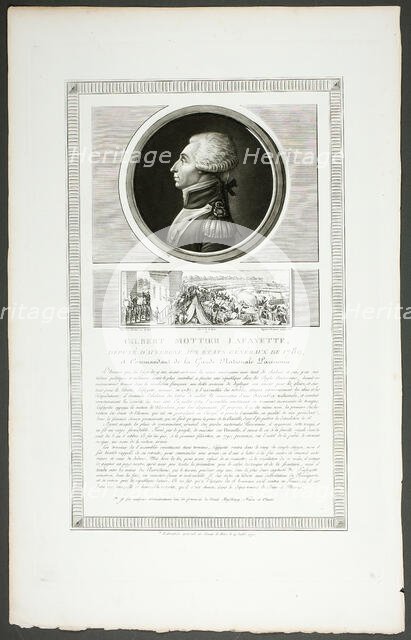 Gilbert Mottier Lafayette, Deputy State General of Auvergne, from Tableaux historique..., 1798–1804. Creator: Charles Francois Gabriel Levachez.