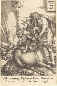 Hercules and the Hind, 1550. Creator: Heinrich Aldegrever.