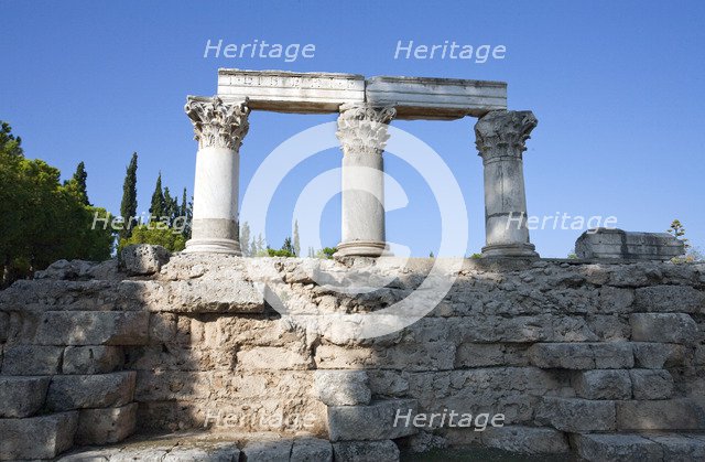 The Temple of Octavia (Temple E) at Corinth, Greece. Artist: Samuel Magal