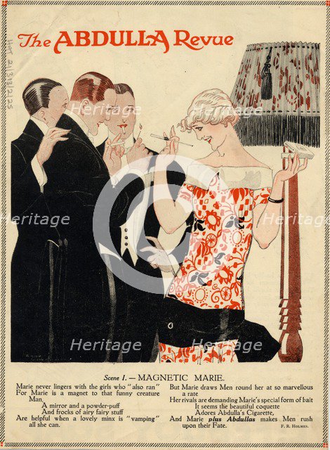 Abdulla Cigarettes, 1920s. Artist: René Vincent