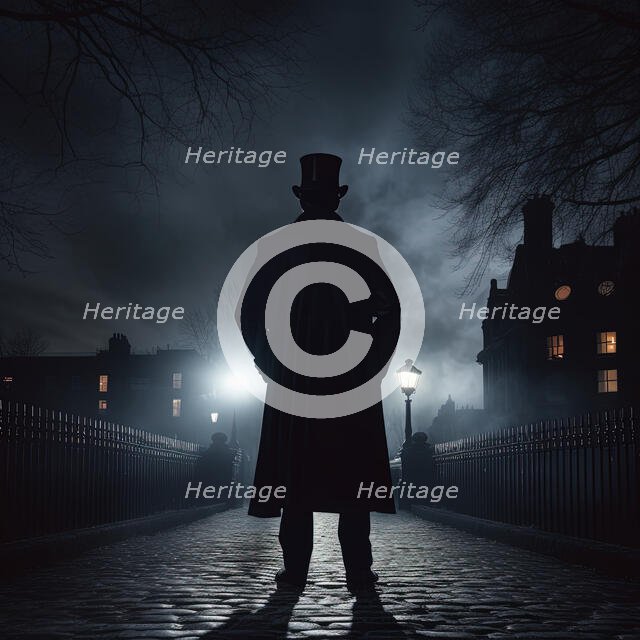 AI IMAGE - Jack the Ripper, 1880s, (2023). Creator: Heritage Images.