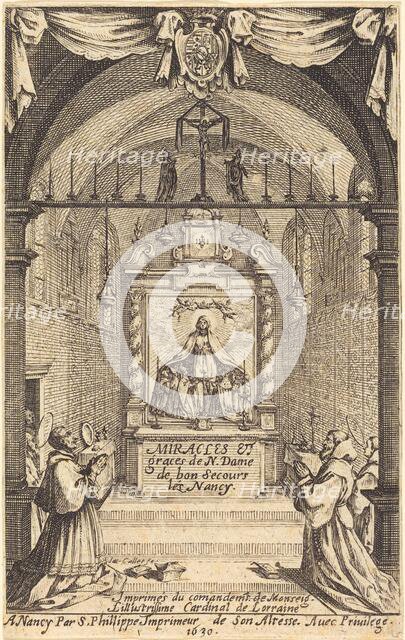 Frontispiece for the Miracles and Graces of Our Lady of "Bon-Secours-les-Nancy". Creator: Jacques Callot.