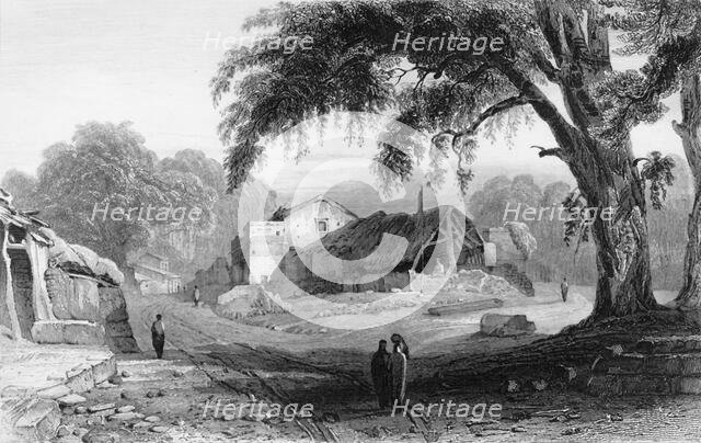 'The Pass of Makundra', 1834. Creator: William Purser.