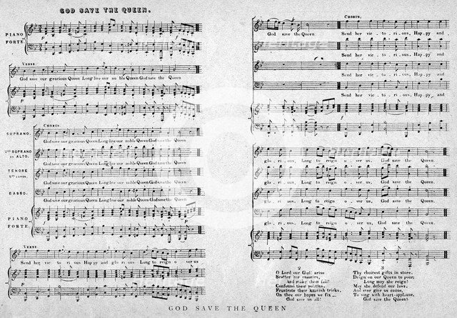 'God Save the Queen', sheet music, 1900. Artist: Unknown