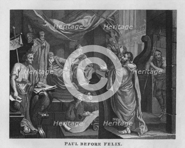 'Paul Before Felix', 1807, (1827). Creator: Thomas Cook.
