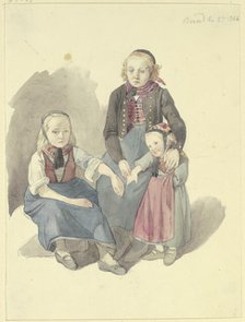 A group of peasant girls, c1830-1872. Creator: Jakob Becker.