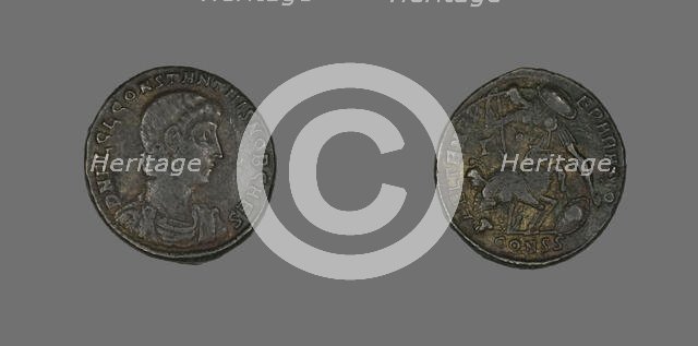 Coin Portraying Emperor Constantine II or Emperor Constantius Gallus, 317/337 or (Constantine II)... Creator: Unknown.