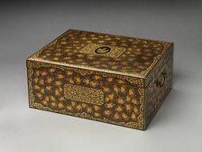 Tea chest with crest of Alexander Hamilton, late 18th century. Creator: Unknown.