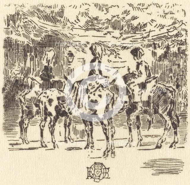 Les Petits Anes de Luchon, 1873. Creator: Felix Hilaire Buhot.