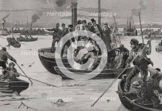 Sinking of SS Princess Alice (3 September 1878), London, 1878.  Creator: Bernardo Rico.