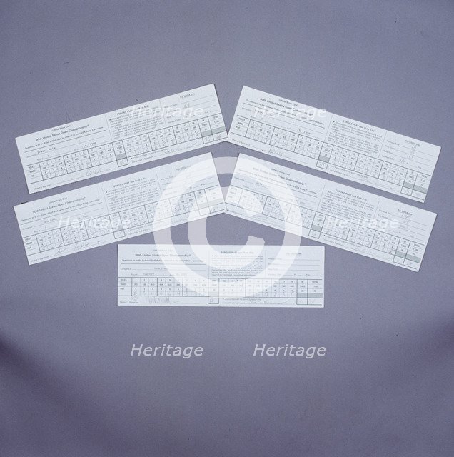 Golf scorecard from US Open 1990 Artist: Unknown