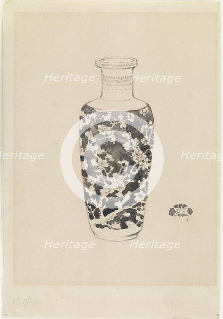 Cylindrical vase with thick neck, 1876. Creator: James Abbott McNeill Whistler.