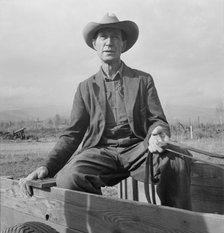 Was Nebraska farmer, now developing land in cut-over area, Bonner County, Idaho, 1939. Creator: Dorothea Lange.