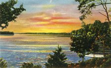 'Scene on Lake Catawba, near Charlotte, N.C.', 1942. Creator: Unknown.