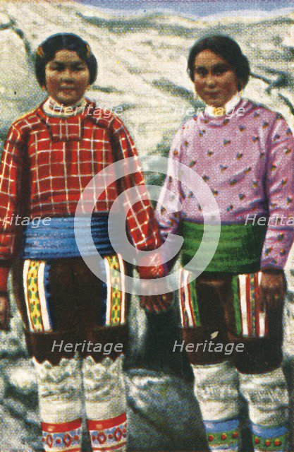 Young Inuit women, Greenland, c1928.  Creator: Unknown.
