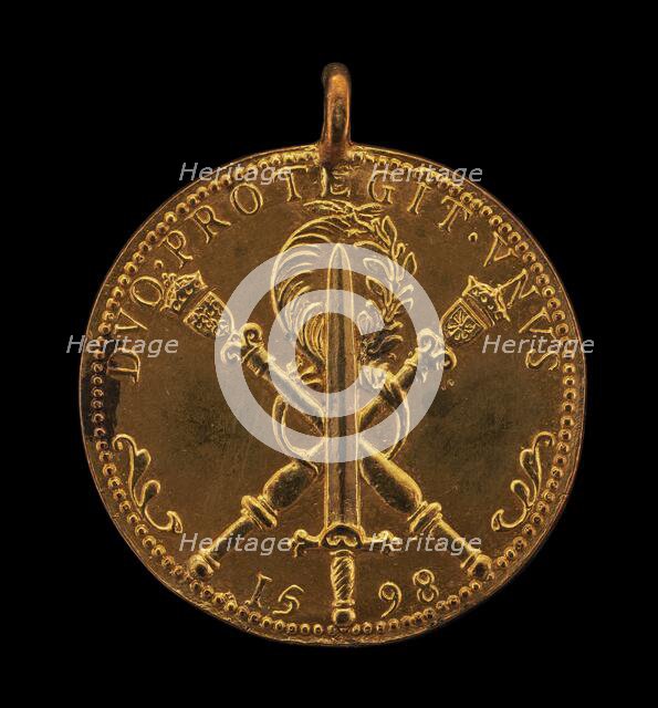 Royal Emblem [reverse], 1598. Creator: Conrad Bloc.