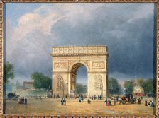 L'Arc de Triomphe de l'Etoile, c1840. Creator: Francois Etienne Villeret.