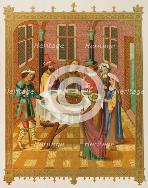 Passover, 15th century missal, (1878). Creator: Unknown.