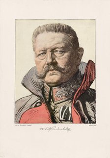 Portrait of Paul von Hindenburg (1847-1934), 1914. Creator: Jank, Angelo (1868-1940).