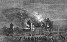 Destruction of St. Mary’s Roman Catholic Cathedral at Sydney, New South Wales, 1865. Creator: Unknown.