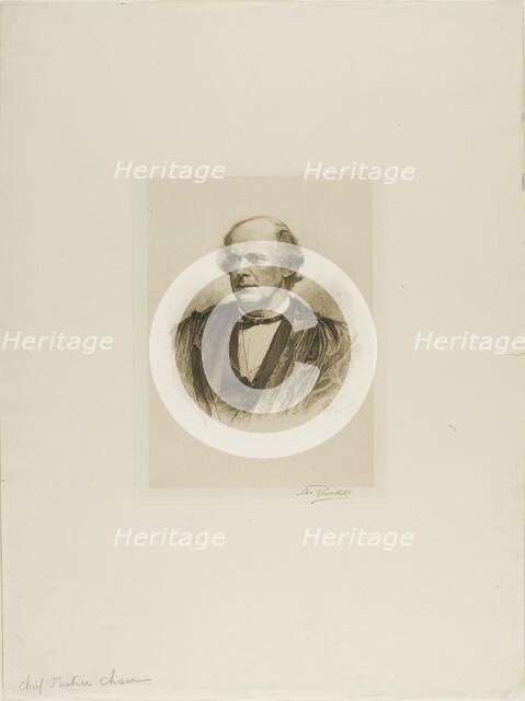 Portrait of Chief Justice Chase, 1890. Creator: Max Rosenthal.