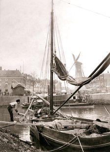 Canal boat, Rotterdam, 1898.Artist: James Batkin