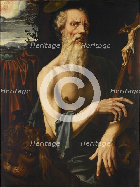 Saint Jerome, First Half of 16th cen.. Creator: Benson, Ambrosius (1495-1550).
