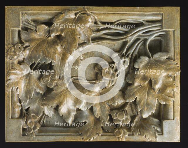 Relief with Vine Leaves and Grapes (image 1 of 3), 1900. Creators: Georges Hoentschel, Emile Grittel.