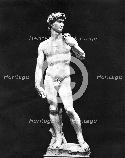 Statue of David, Florence, Italy, 1893. Artist: John L Stoddard