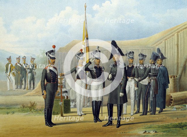 Imperial Life-Guards Sapper Battalion, 1812.  Creator: Anonymous.