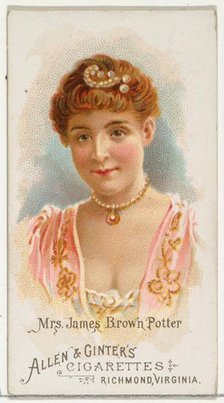 Mrs. James Brown Potter, from World's Beauties, Series 1 (N26) for Allen & Ginter Cigarett..., 1888. Creator: Allen & Ginter.