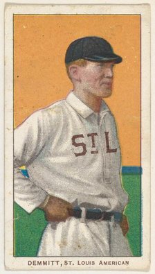 Demmitt, St. Louis, American League, from the White Border series (T206) for the Americ..., 1909-11. Creator: American Tobacco Company.