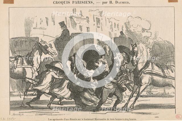 Les agréments d'une flanerie ..., 19th century. Creator: Honore Daumier.