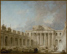 L'Ecole de chirurgie en construction, 1773. Creator: Hubert Robert.