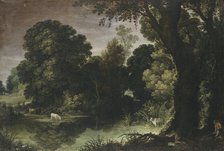 Landscape with Duck-hunters. Creator: After Paul Bril.