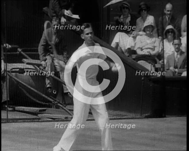 Ellsworth Vines Playing Tennis, 1930s. Creator: British Pathe Ltd.