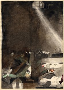 Five O’clock Tea in the Morgue, 1935. Artist: Padegs, Karlis (1911-1940)