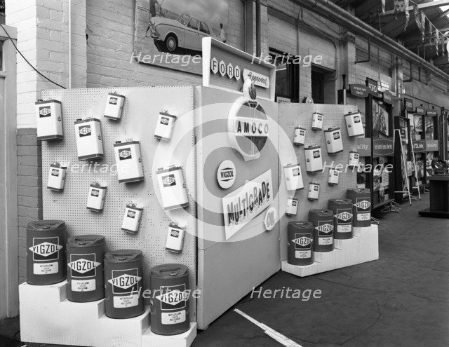 Exhibition stand for Vigzol Oil from Amoco, Rotherham, South Yorkshire, 1964.  Artist: Michael Walters