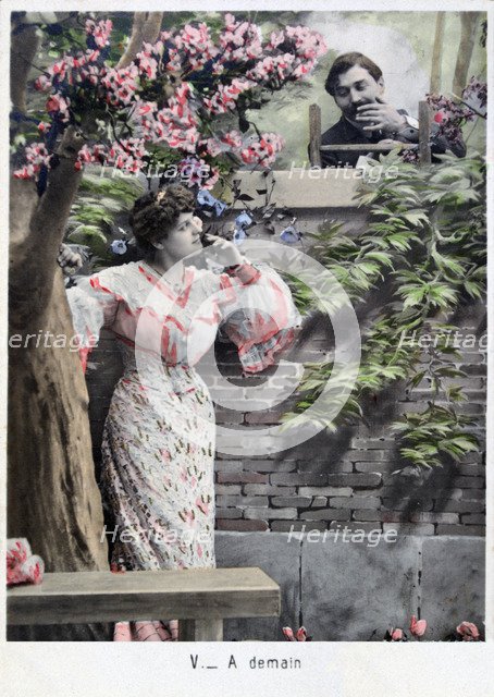 'Tomorrow', vintage French postcard, c1900. Artist: Unknown