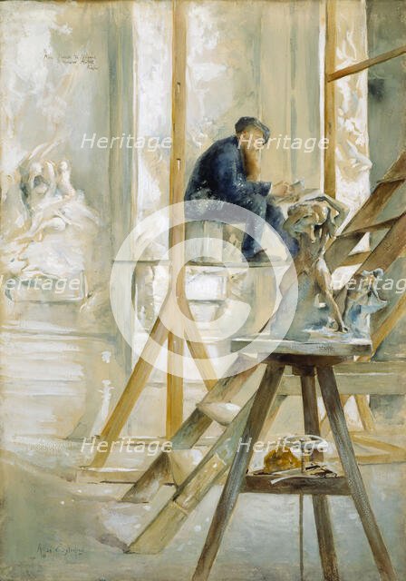 Portrait of Rodin in His Studio, 1889. Creator: Allan Österlind.