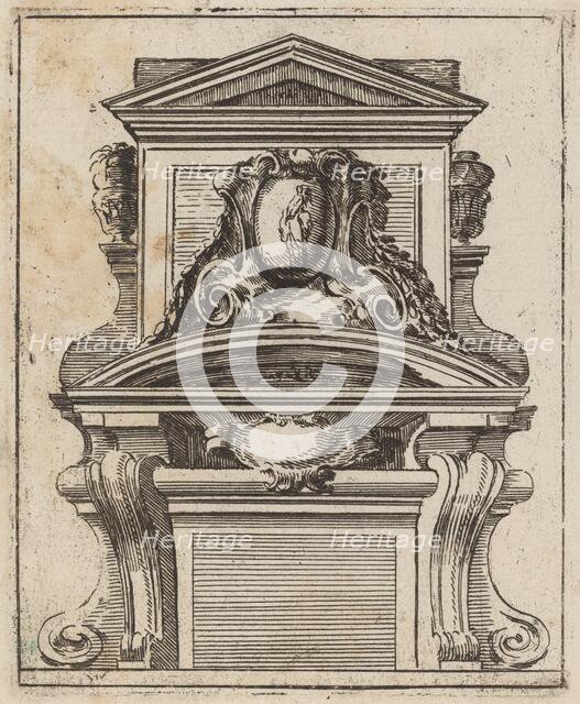 Architectural Motif with a Figure, c. 1690. Creator: Carlo Antonio Buffagnotti.